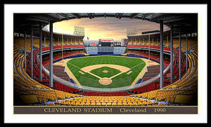 Cleveland Stadium 1990 - Framed Print