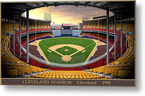 Cleveland Stadium 1990 - Metal Print