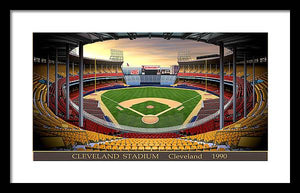 Cleveland Stadium 1990 - Framed Print