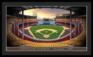 Cleveland Stadium 1990 - Framed Print