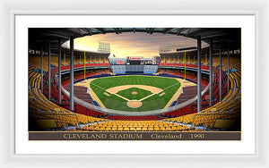 Cleveland Stadium 1990 - Framed Print