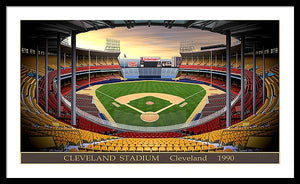 Cleveland Stadium 1990 - Framed Print