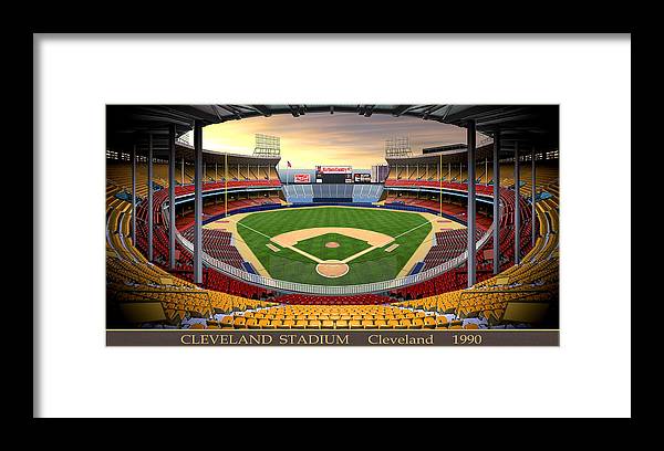 Cleveland Stadium 1990 - Framed Print