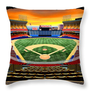 Cleveland Stadium 1990 - Throw Pillow