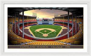 Cleveland Stadium 1990 - Framed Print