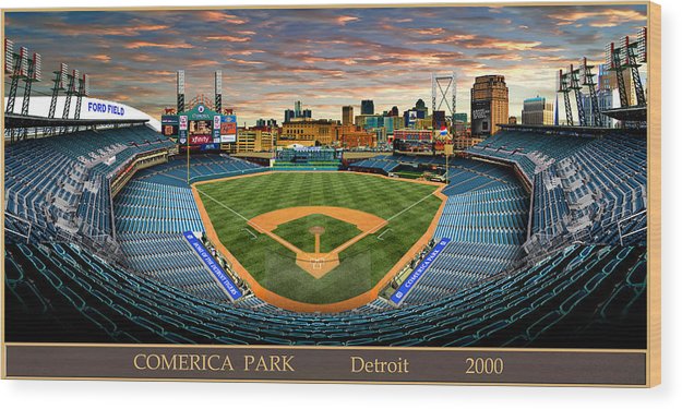 Comerica Park 2000 - Wood Print