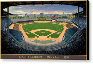 County Stadium 1953 - Canvas Print