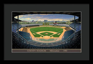 County Stadium 1953 - Framed Print