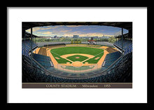 Load image into Gallery viewer, County Stadium 1953 - Framed Print
