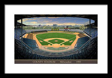 Load image into Gallery viewer, County Stadium 1953 - Framed Print
