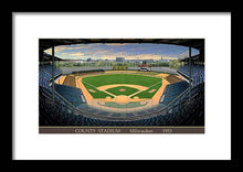 Load image into Gallery viewer, County Stadium 1953 - Framed Print
