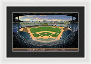 County Stadium 1953 - Framed Print