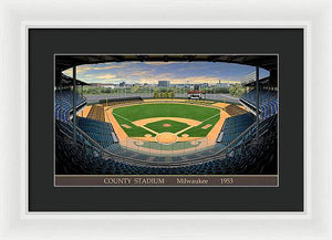 County Stadium 1953 - Framed Print