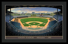 Load image into Gallery viewer, County Stadium 1953 - Framed Print
