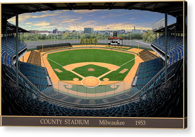 County Stadium 1953 - Acrylic Print