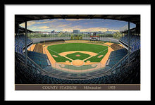 Load image into Gallery viewer, County Stadium 1953 - Framed Print
