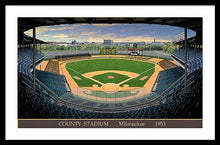 Load image into Gallery viewer, County Stadium 1953 - Framed Print
