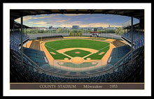 Load image into Gallery viewer, County Stadium 1953 - Framed Print
