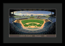 Load image into Gallery viewer, County Stadium 1953 - Framed Print
