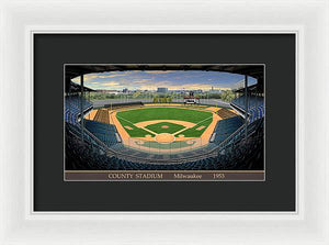 County Stadium 1953 - Framed Print