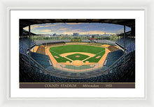 Load image into Gallery viewer, County Stadium 1953 - Framed Print
