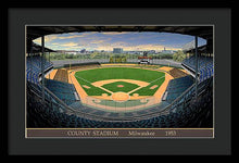 Load image into Gallery viewer, County Stadium 1953 - Framed Print
