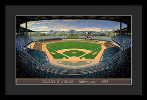 County Stadium 1953 - Framed Print