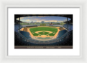 County Stadium 1953 - Framed Print