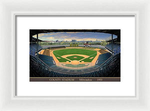 County Stadium 1953 - Framed Print