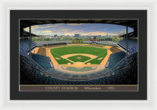 Load image into Gallery viewer, County Stadium 1953 - Framed Print
