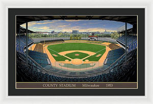 County Stadium 1953 - Framed Print