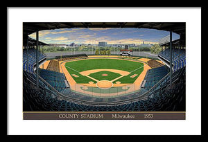 County Stadium 1953 - Framed Print