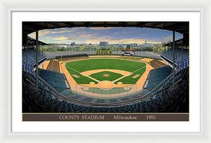 County Stadium 1953 - Framed Print