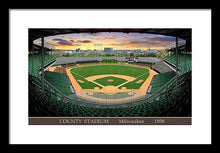 Load image into Gallery viewer, County Stadium 1958 - Framed Print
