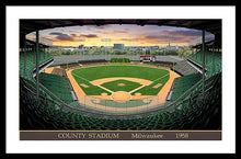 Load image into Gallery viewer, County Stadium 1958 - Framed Print
