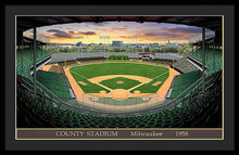 Load image into Gallery viewer, County Stadium 1958 - Framed Print
