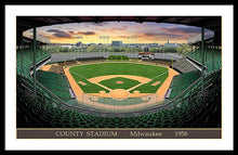 Load image into Gallery viewer, County Stadium 1958 - Framed Print
