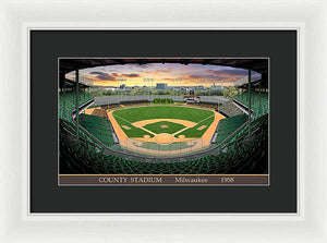 County Stadium 1958 - Framed Print