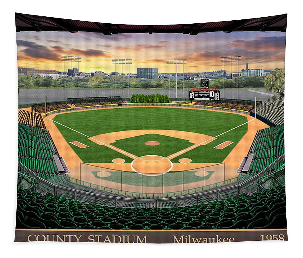 County Stadium 1958 - Tapestry