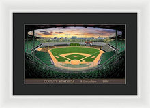 Load image into Gallery viewer, County Stadium 1958 - Framed Print
