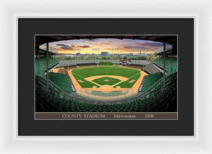 County Stadium 1958 - Framed Print