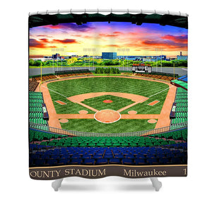 County Stadium 1958 - Shower Curtain