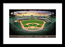 Load image into Gallery viewer, County Stadium 1958 - Framed Print
