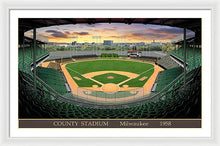 Load image into Gallery viewer, County Stadium 1958 - Framed Print
