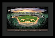 Load image into Gallery viewer, County Stadium 1958 - Framed Print
