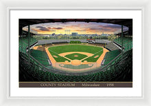 Load image into Gallery viewer, County Stadium 1958 - Framed Print
