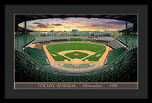 Load image into Gallery viewer, County Stadium 1958 - Framed Print
