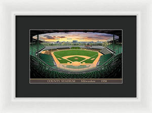 County Stadium 1958 - Framed Print