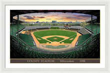 Load image into Gallery viewer, County Stadium 1958 - Framed Print
