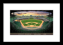 Load image into Gallery viewer, County Stadium 1958 - Framed Print
